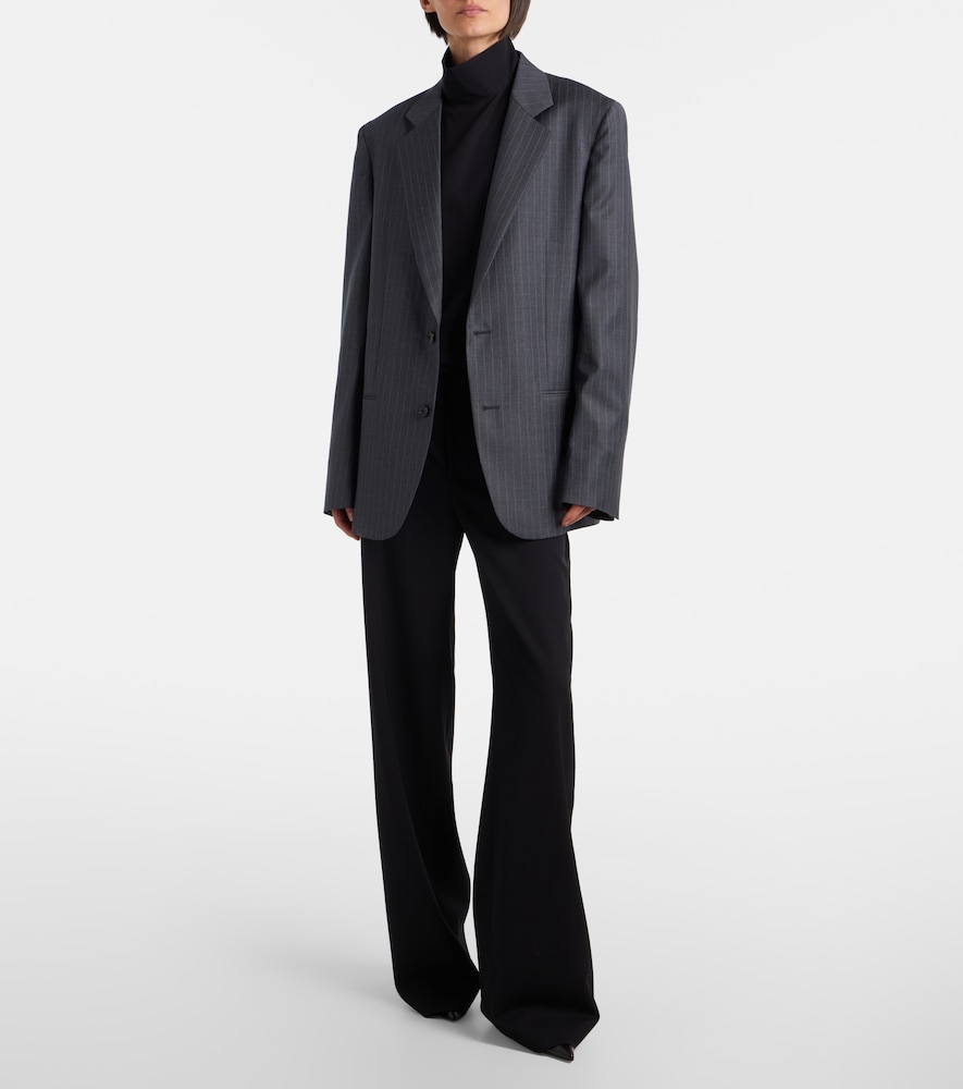 Cotton-Blend Poplin Turtleneck Top