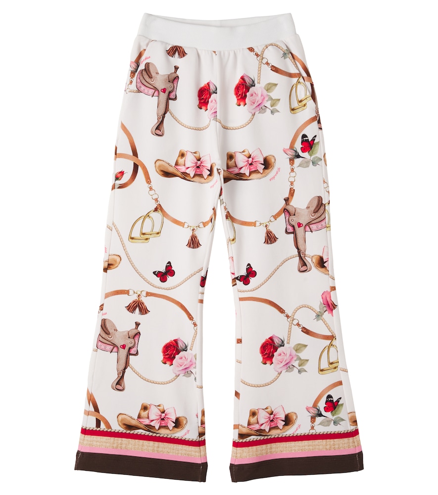 Pantaloni sportivi in misto cotone con stampa