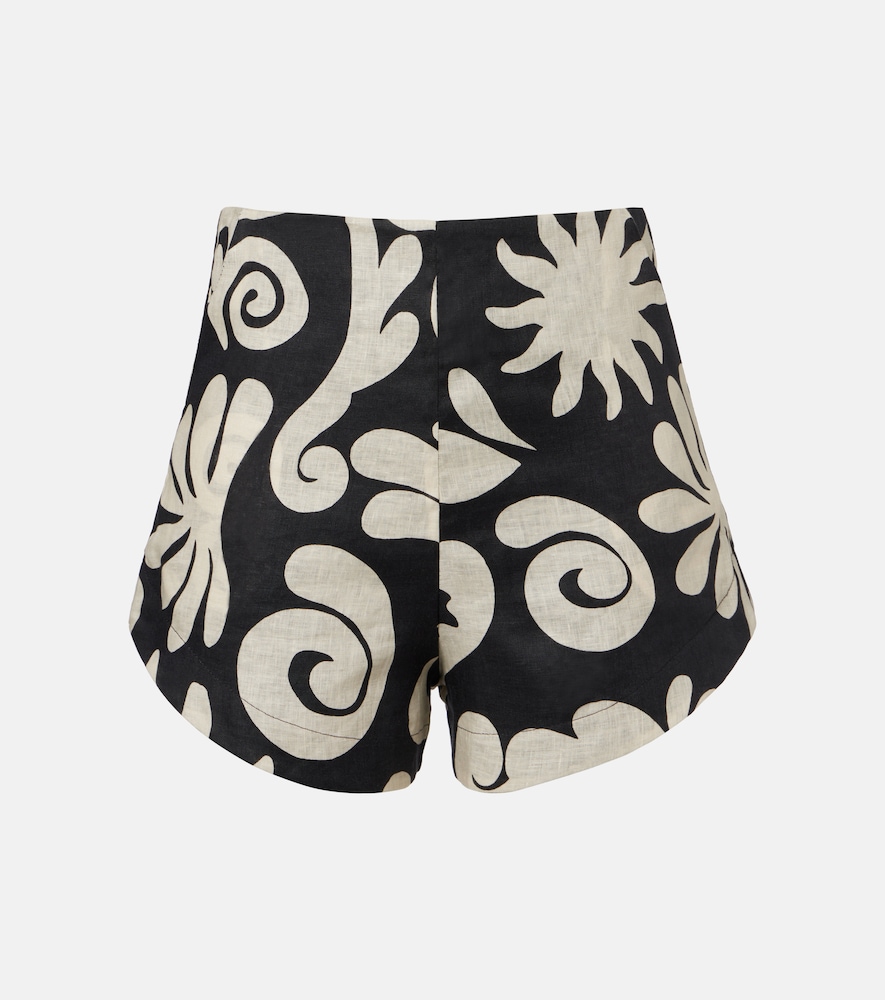 Shorts Bahamas in lino con stampa
