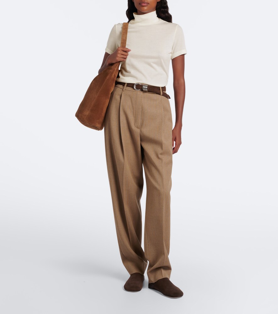 Cotton And Wool Turtleneck Top