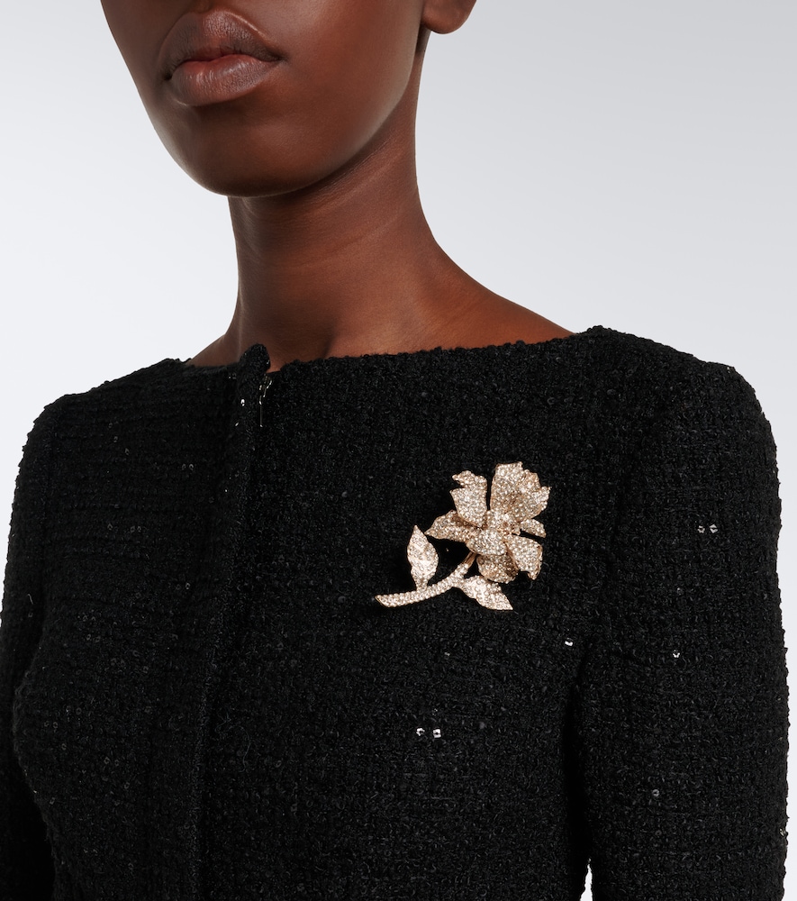 Belted Embellished Bouclé Jacket