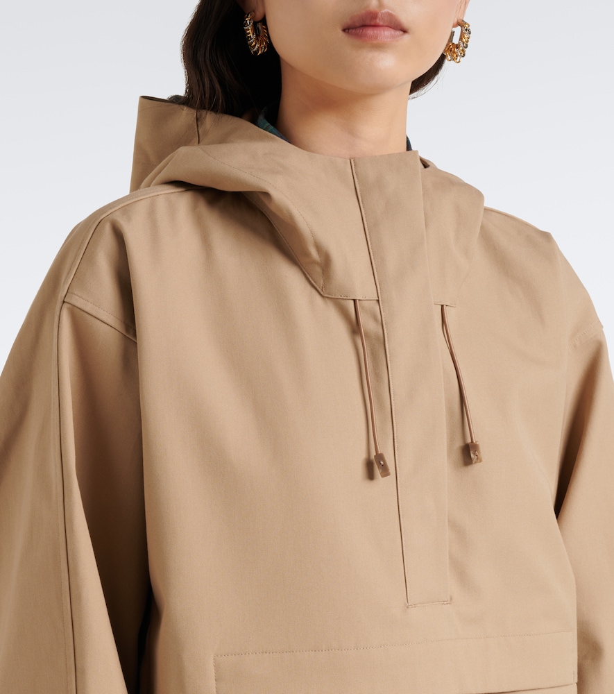 Róhe Hooded Oversized Cotton Half-Zip Jacket