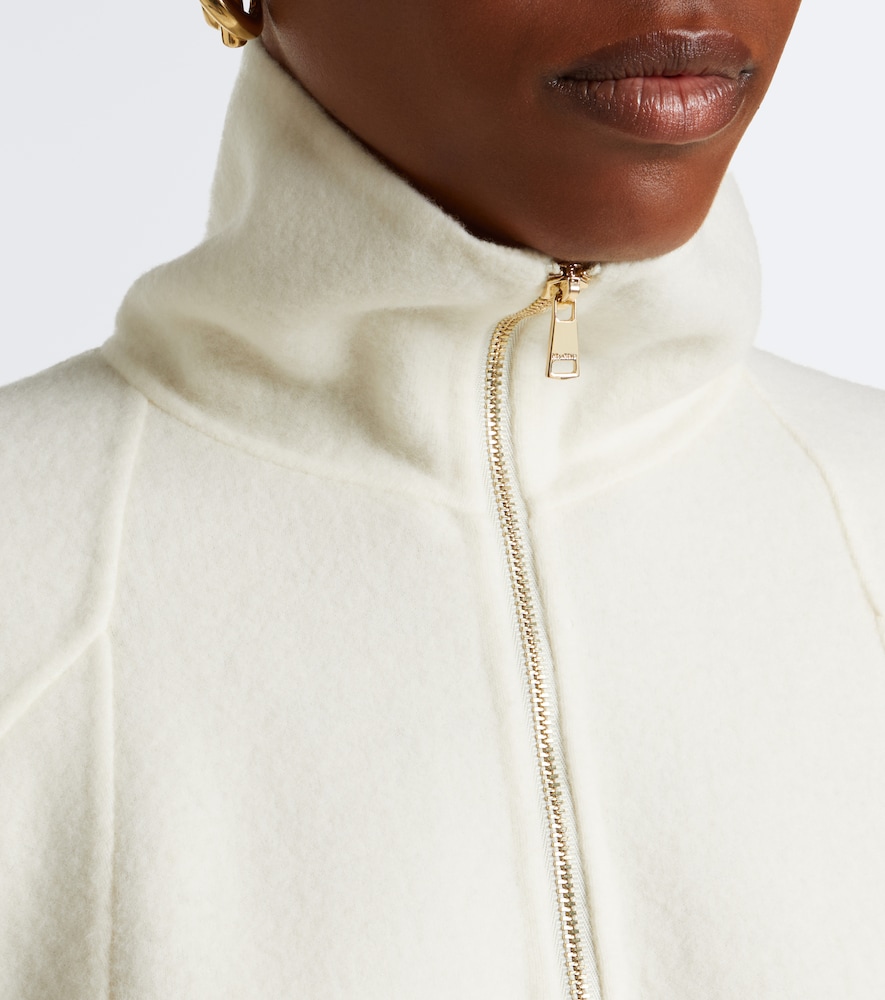 And Cashmere-Blend Half-Zip Sweater