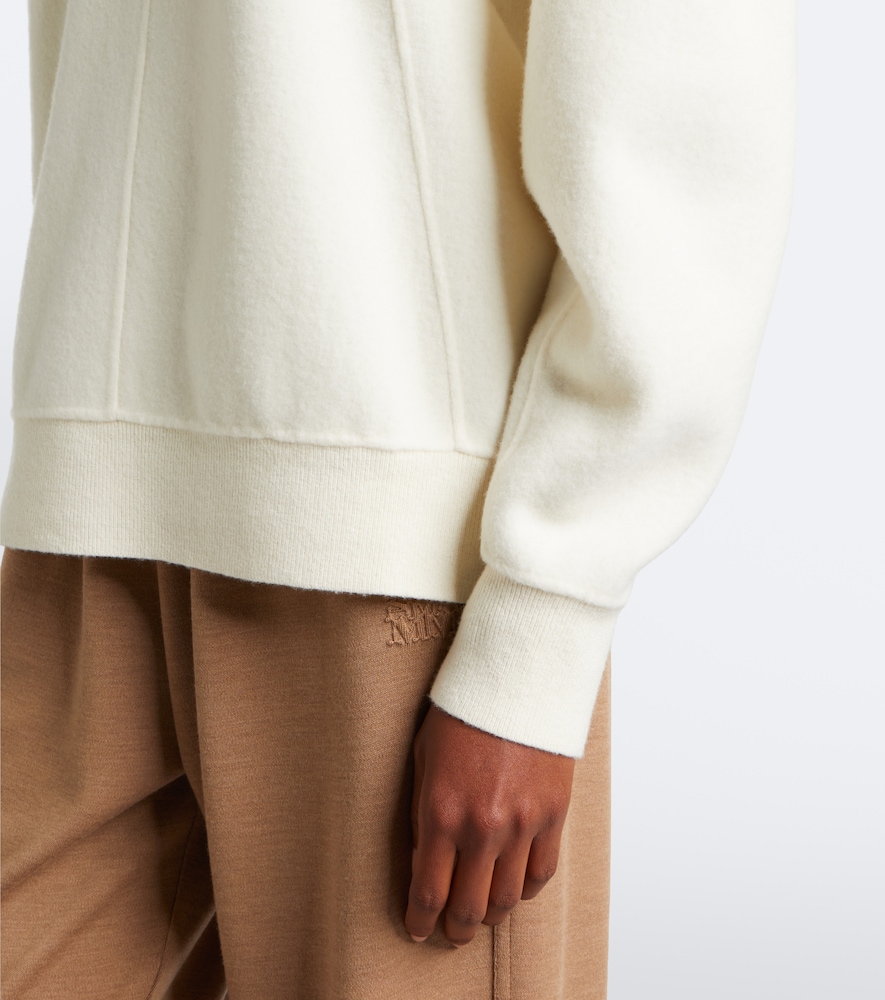 And Cashmere-Blend Half-Zip Sweater