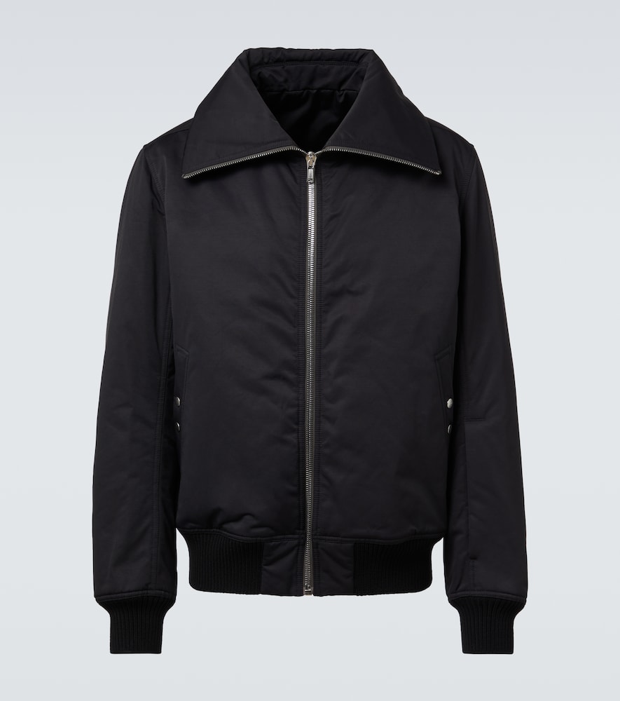 Rick Owens Dracuflight Padded Faille Jacket In Black