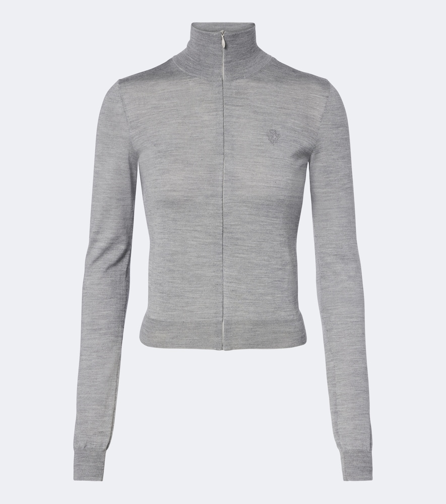 Pullover aus einem Woll- und Seidengemisch