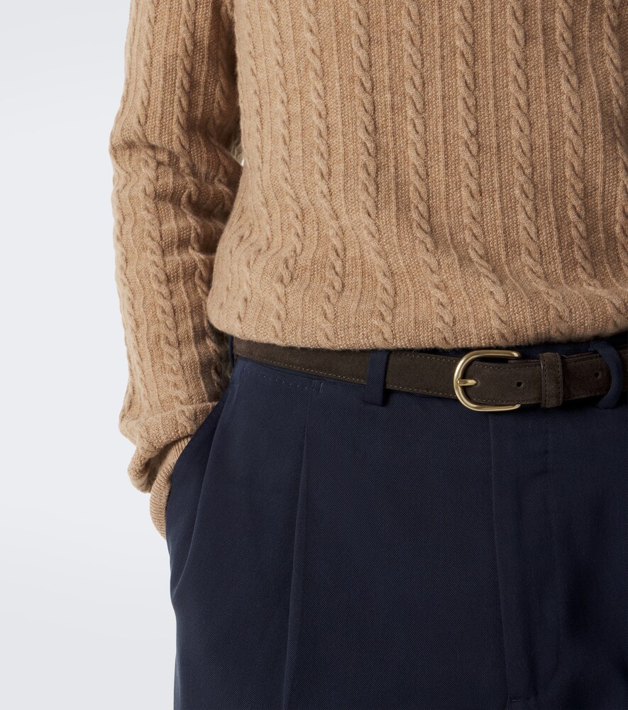 Cable-Knit Cashmere Half-Zip Sweater