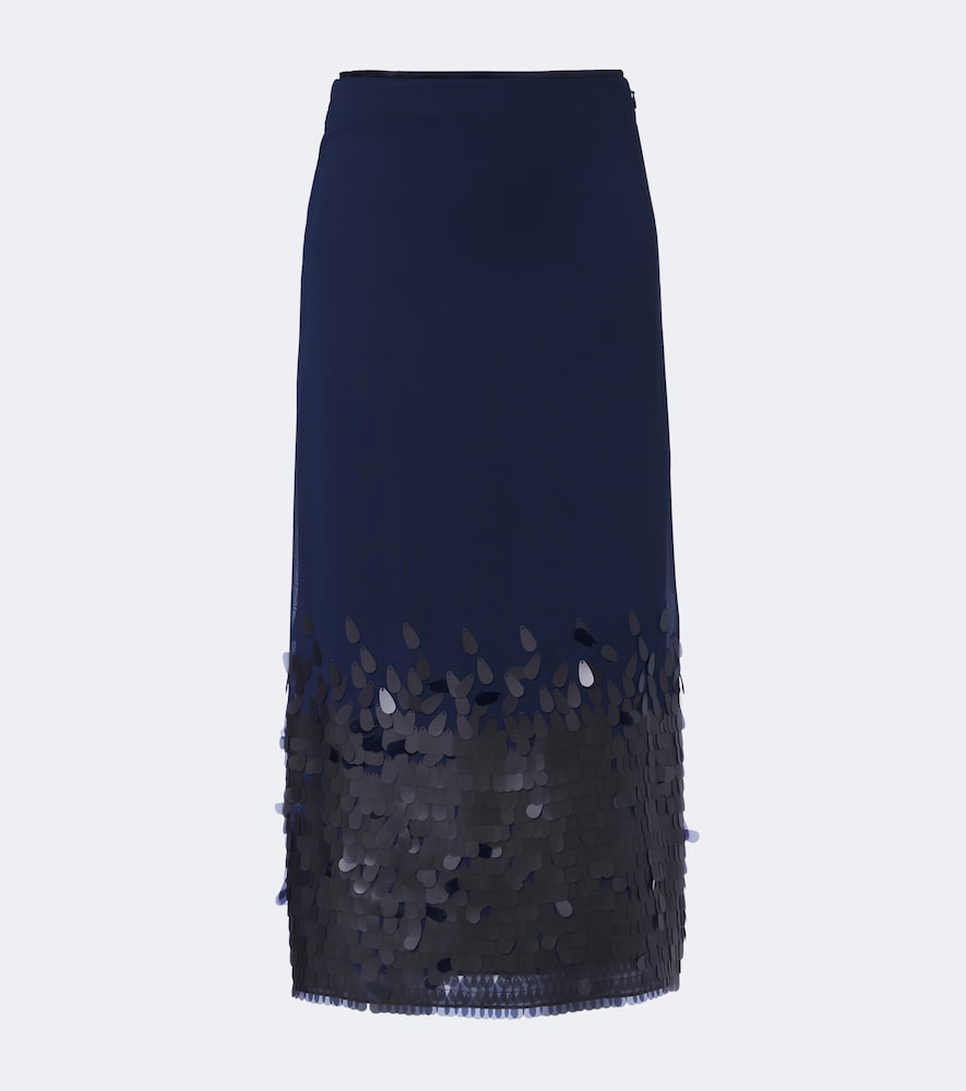 Midirock Connie aus Chiffon mit Pailletten