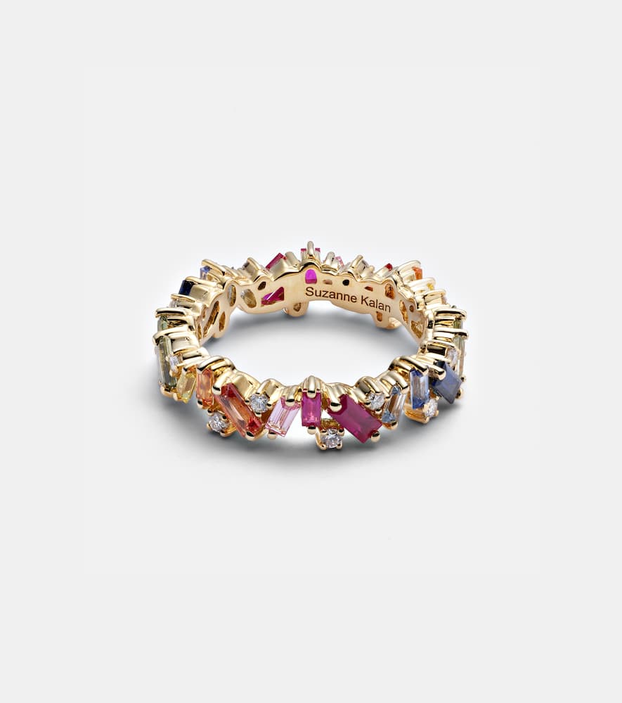 SUZANNE KALAN RAINBOW FRENZY 18KT GOLD, DIAMOND AND SAPPHIRE RING,P00385198