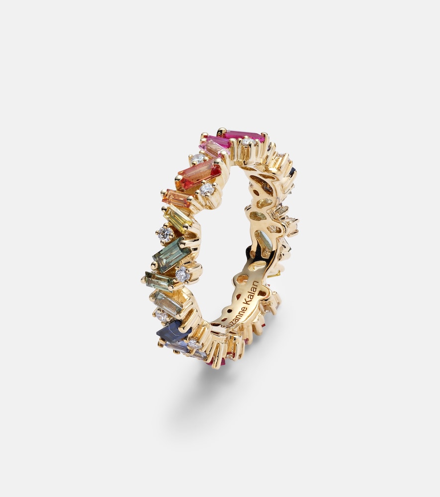  Suzanne Kalan Suzanne Kalan Rainbow Frenzy 18kt Gold, Diamond And Sapphire Ring 