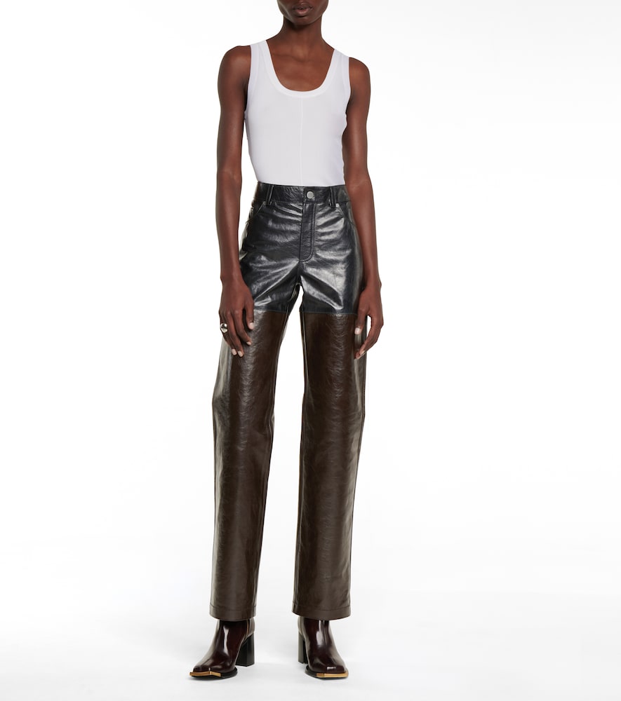 Peter Do High-rise straight leather pants | Smart Closet