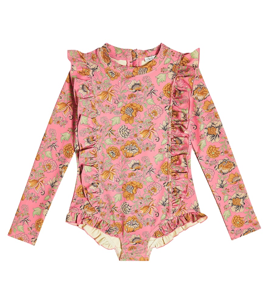 Louise Misha Aurelie floral rashguard swimsuit