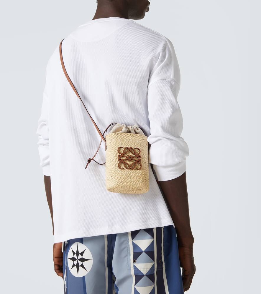LOEWE PAULA'S IBIZA ANAGRAM WOVEN BUCKET BAG