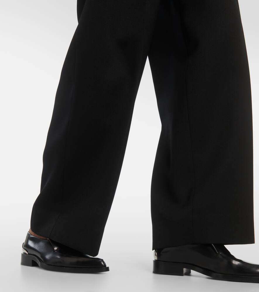 Jil Sander High-rise Virgin Wool Pants In Black