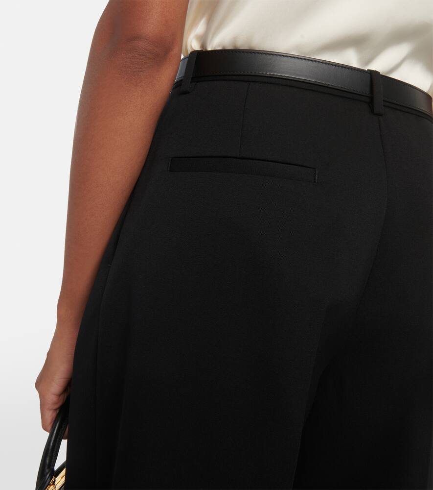 Jil Sander High-rise Virgin Wool Pants In Black