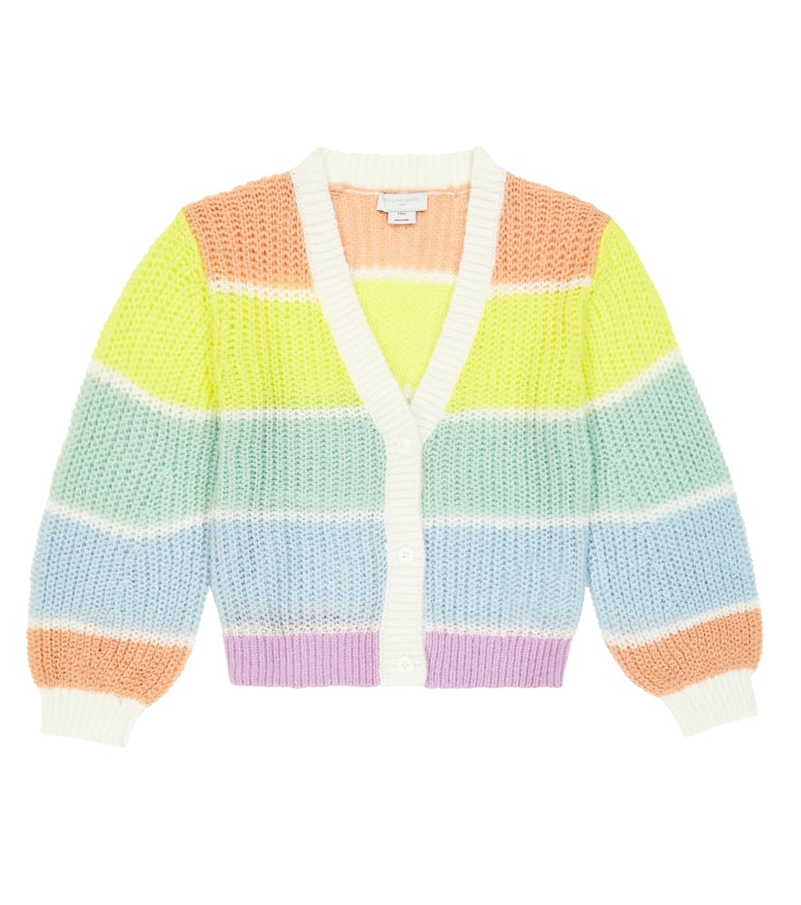Stella Mccartney Striped Knitted Cardigan In Multicoloured