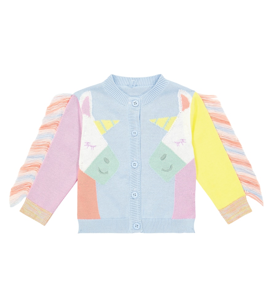 Stella McCartney Kids Baby ruffle-trimmed cotton cardigan