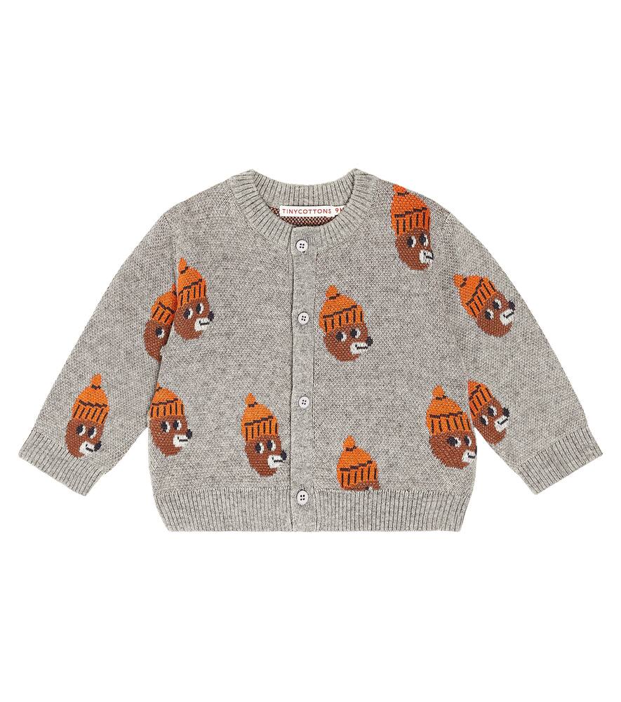 Tinycottons Baby Bears cotton and wool cardigan