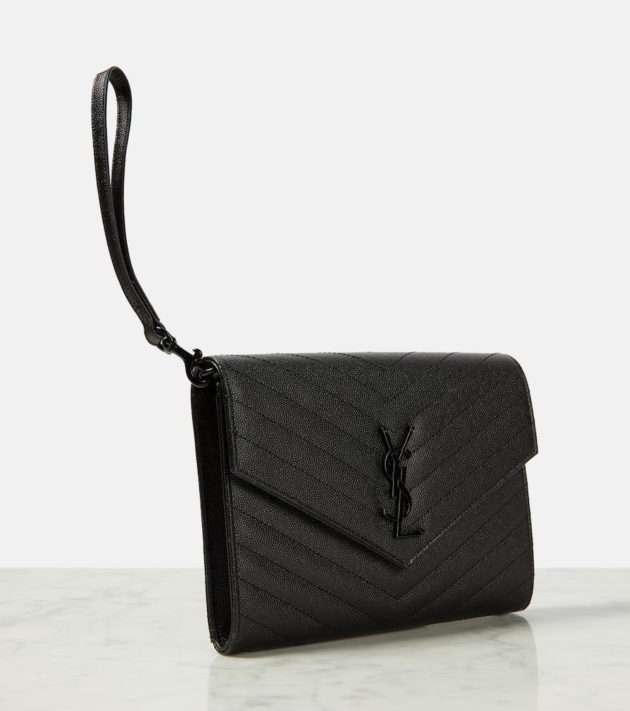 クラッチバッグ Saint Laurent Black Cassandre Clutch In Matelasse Leather Cassandre matelassé leather clutch in black - Saint Laurent