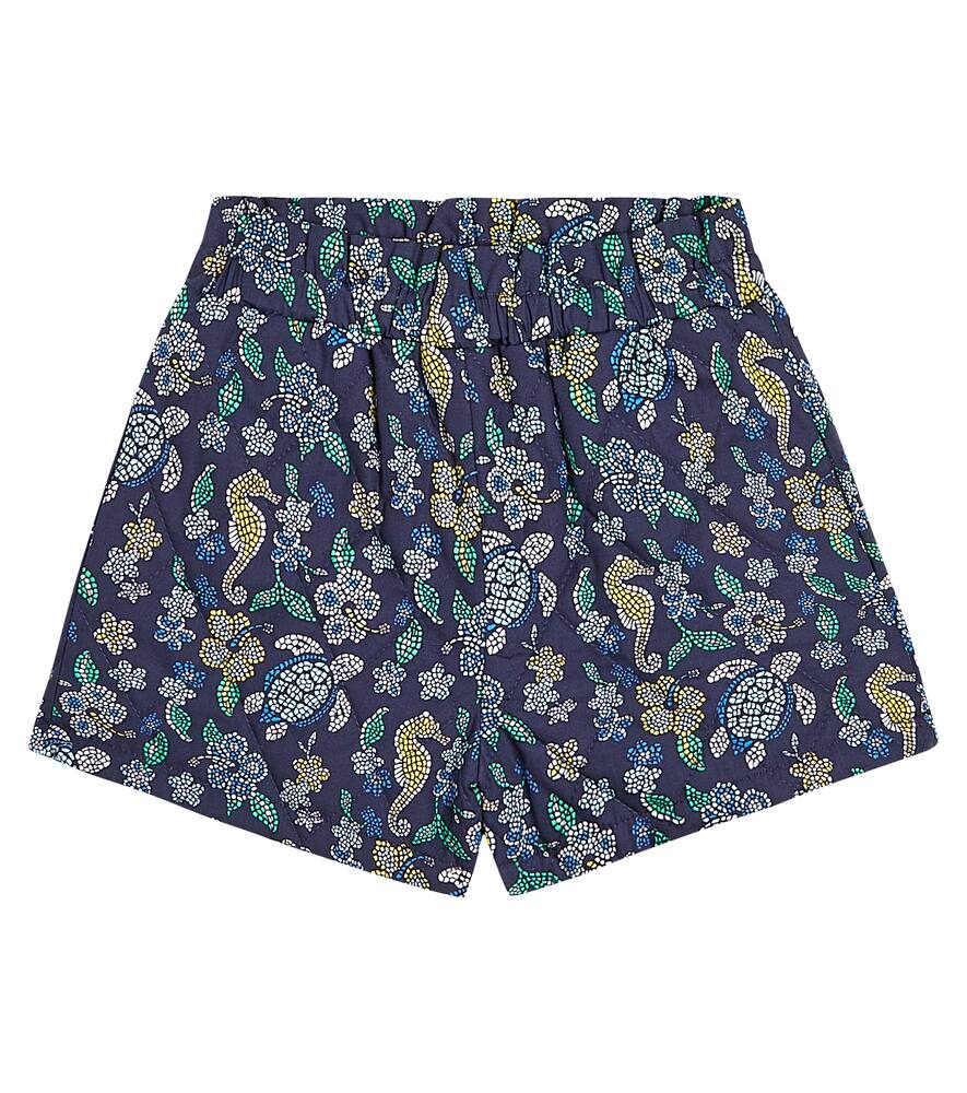 Vilebrequin Kids' Mosaïque Printed Cotton Shorts In Multicoloured