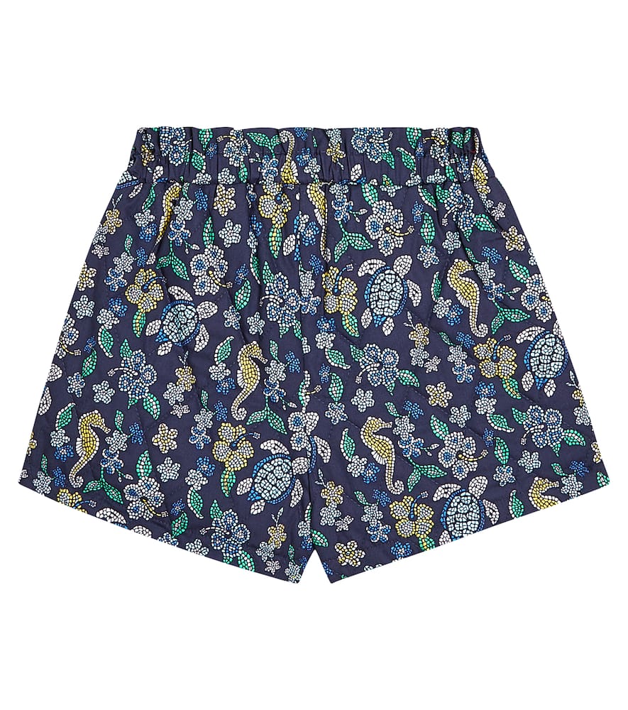 Vilebrequin Mosaïque Printed Cotton Shorts In Multicoloured