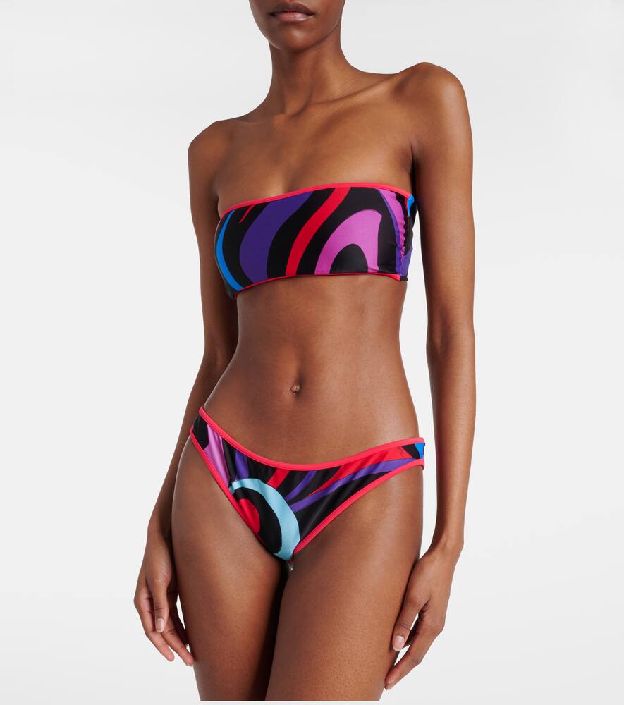 Pucci Marmo Low-rise Bikini Bottoms In Multicoloured