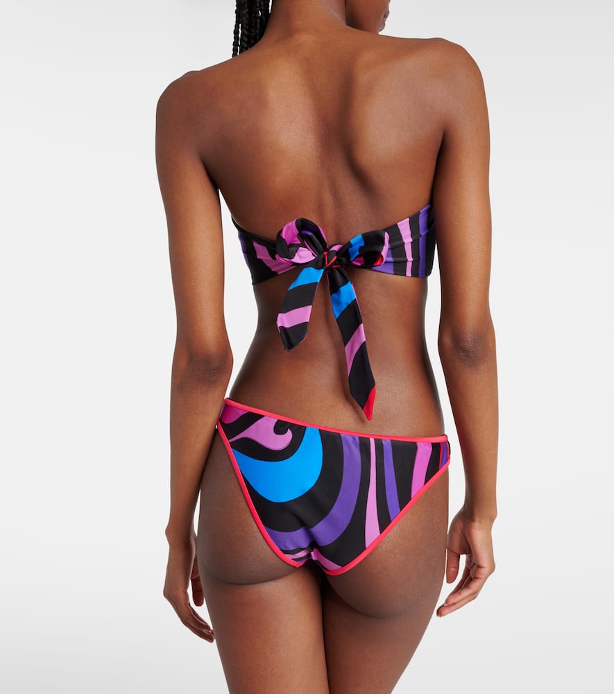 Pucci Marmo Low-rise Bikini Bottoms In Multicoloured