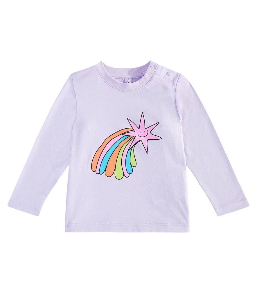 Stella Mccartney Baby Printed Cotton Jersey Top In Purple