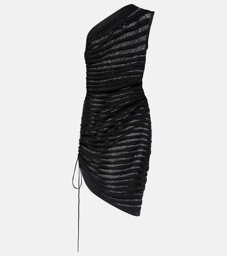 Alaïa Open-knit ruched minidress