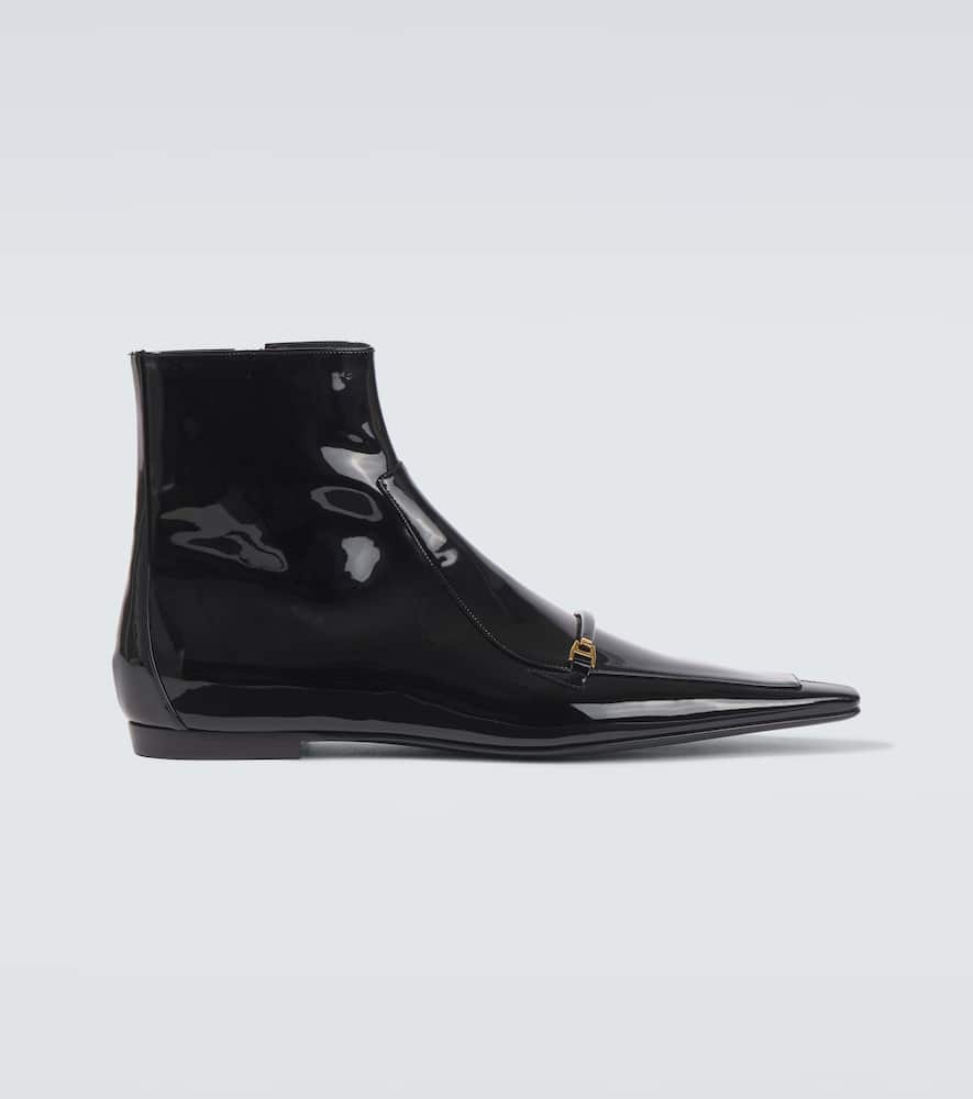 Milton patent leather boots