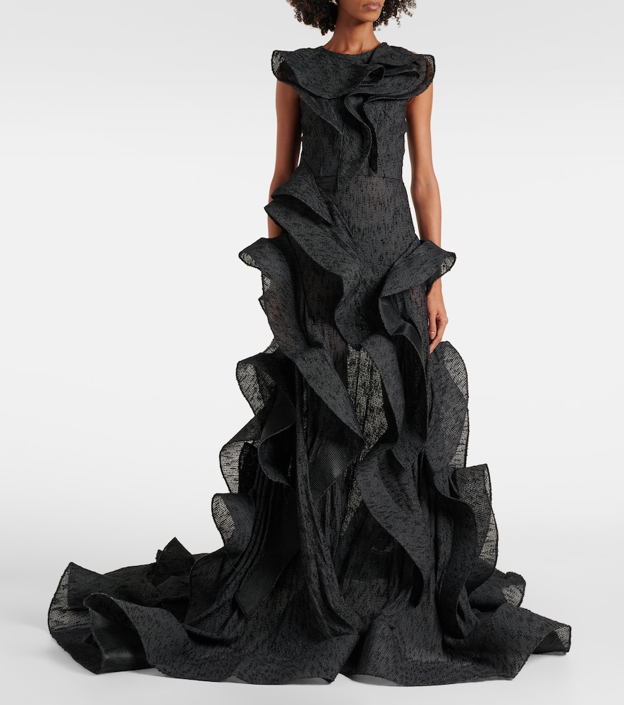  Maticevski Maticevski Spiral Ruffled Gown 