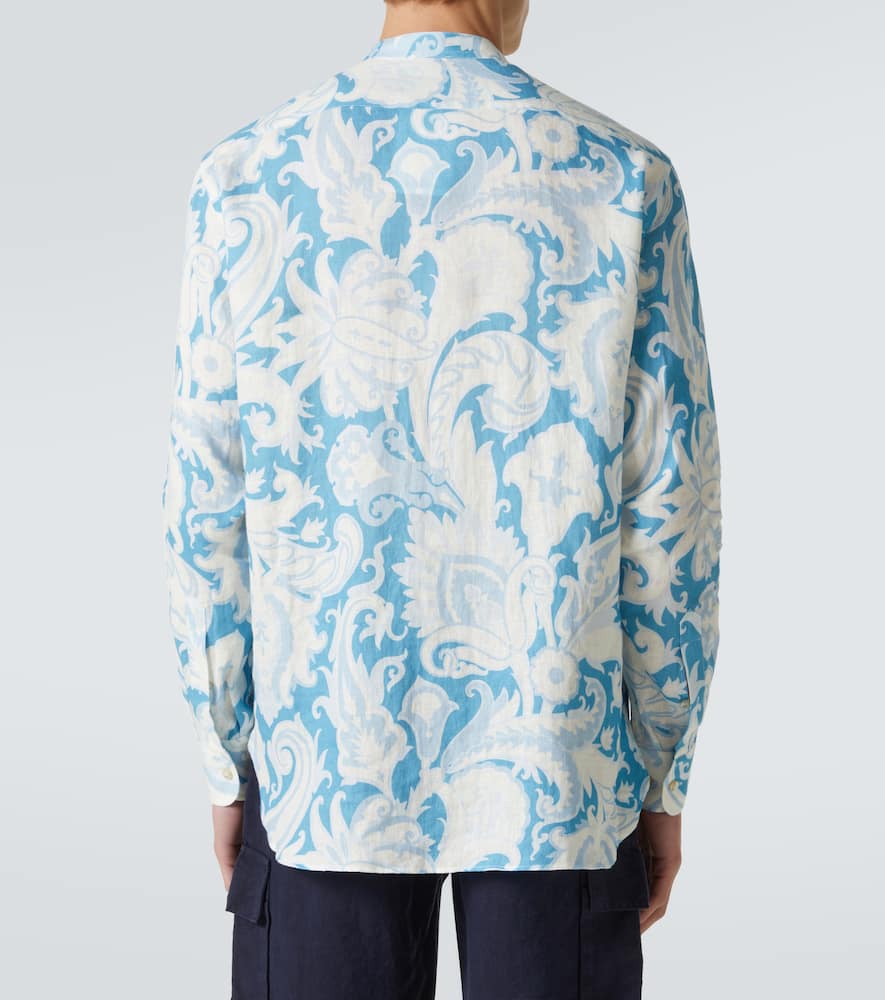 Etro Patterned Light Blue Shirt In Blue