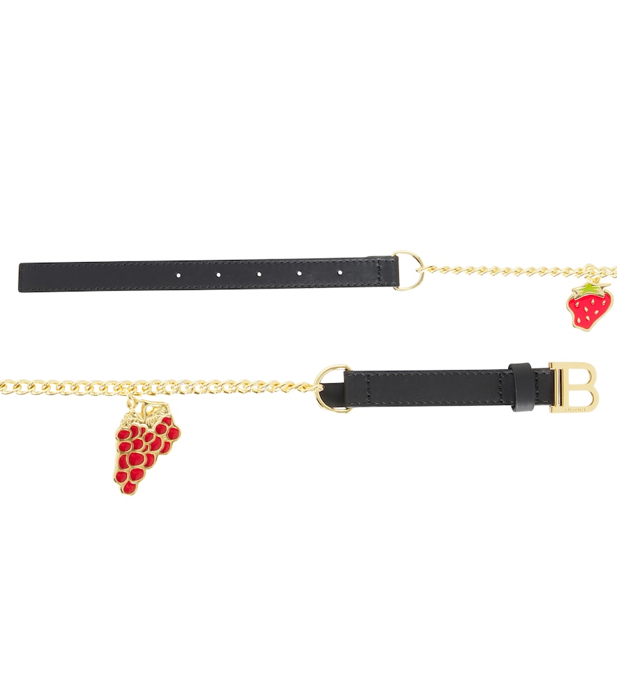  Balmain Kids Balmain Kids Chain-detail Leather Belt 