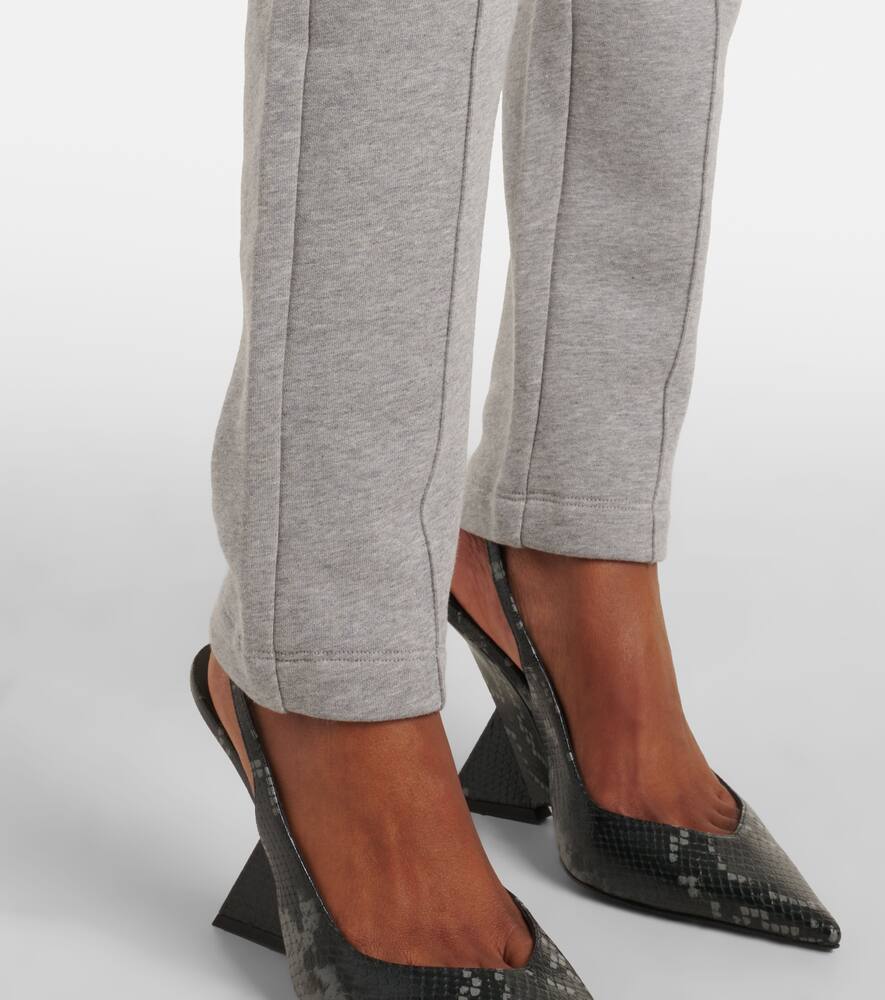Attico Cotton Fleece Sweatpants In Grey