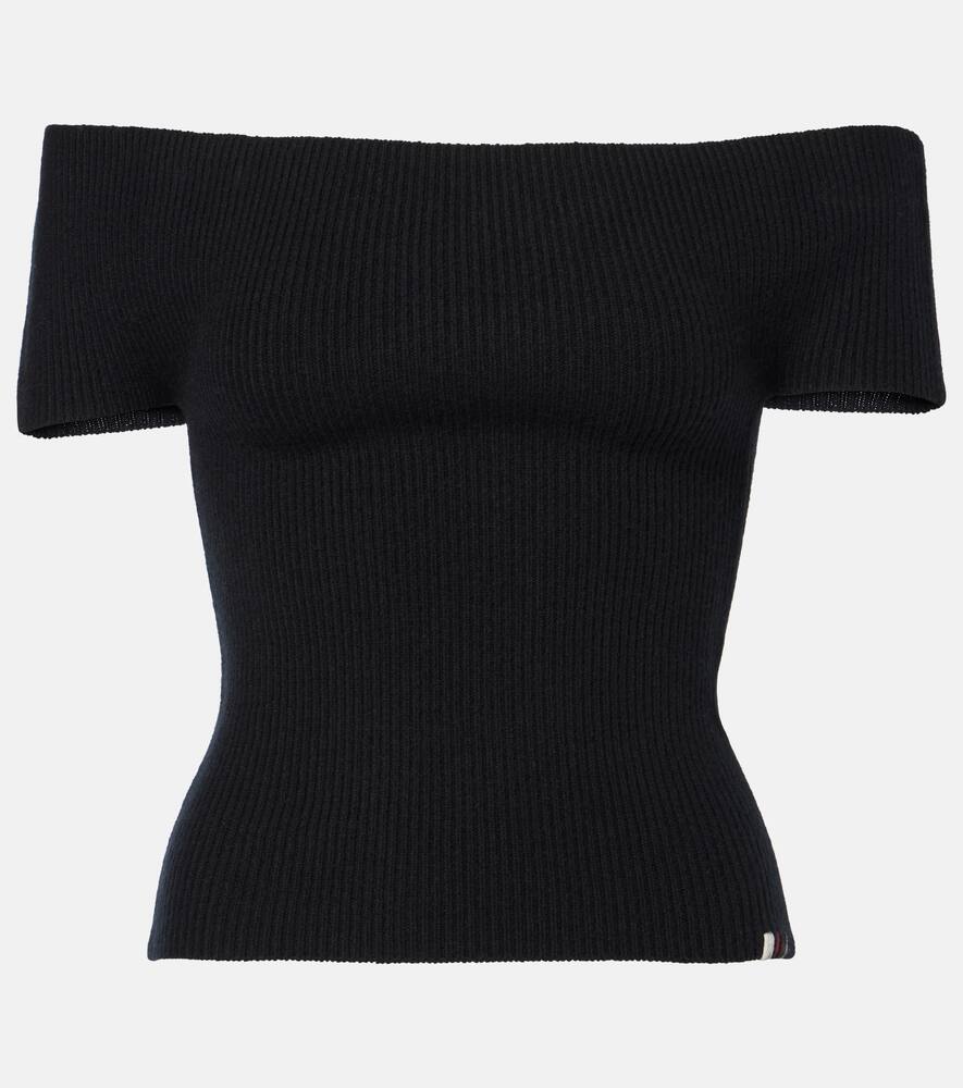 Extreme Cashmere Libra off-shoulder cashmere-blend top