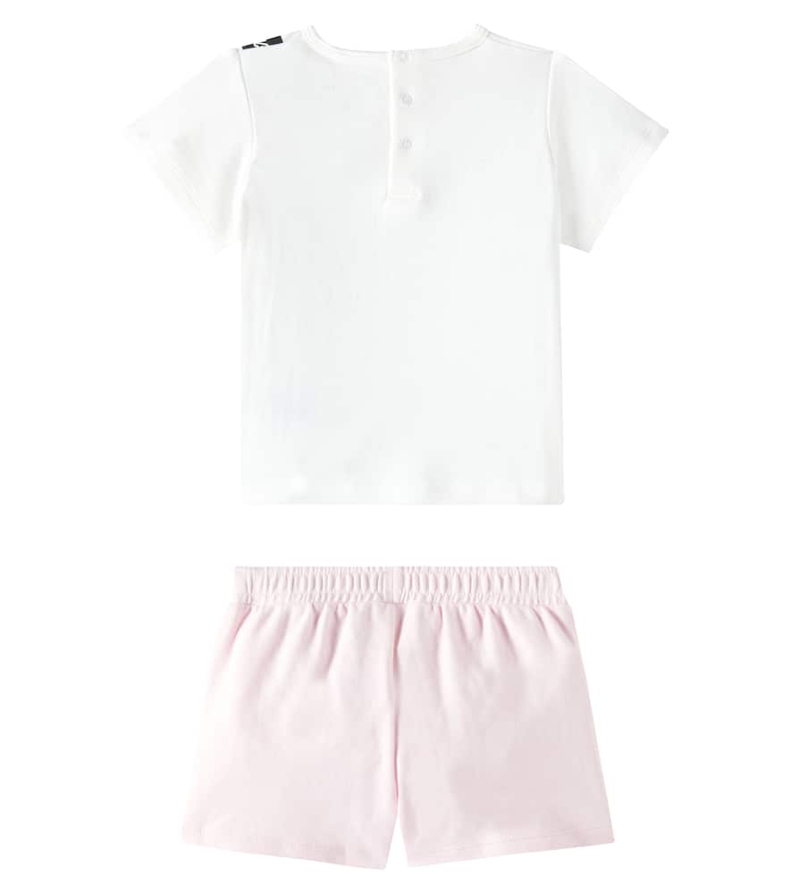 Marc Jacobs Baby Cotton T-shirt And Shorts Set In Pink