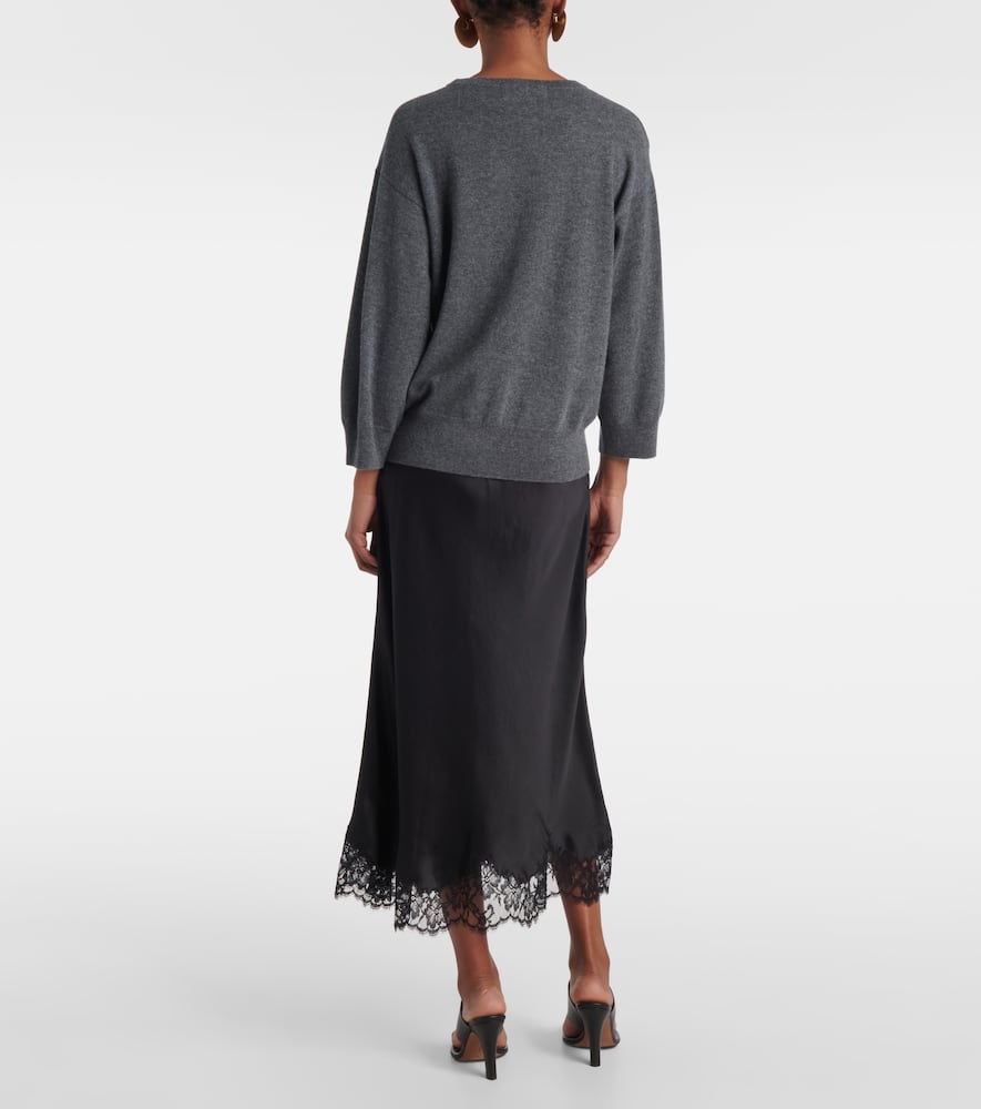 Extreme Cashmere N°398 Jewel Cashmere Sweater In Grey