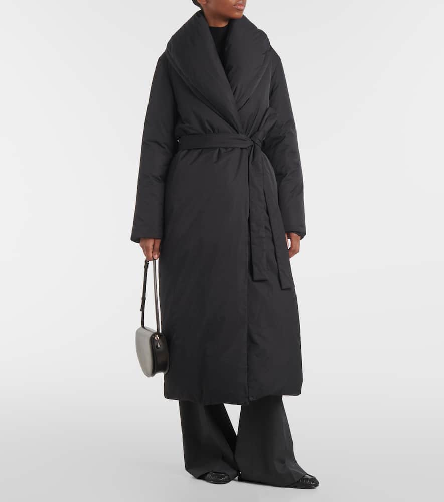 Joseph Belted Puffer Coat In Animal Print