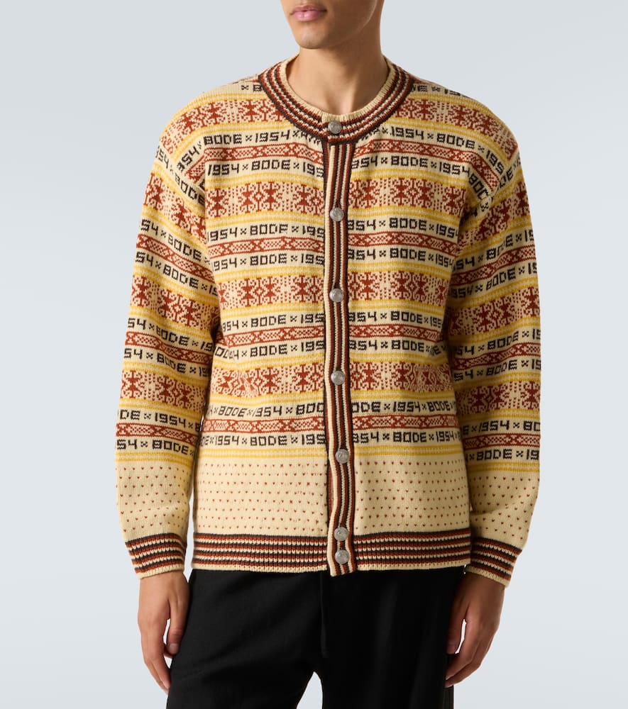 Bode Marzipan Fair Isle Wool Cardigan In Multi