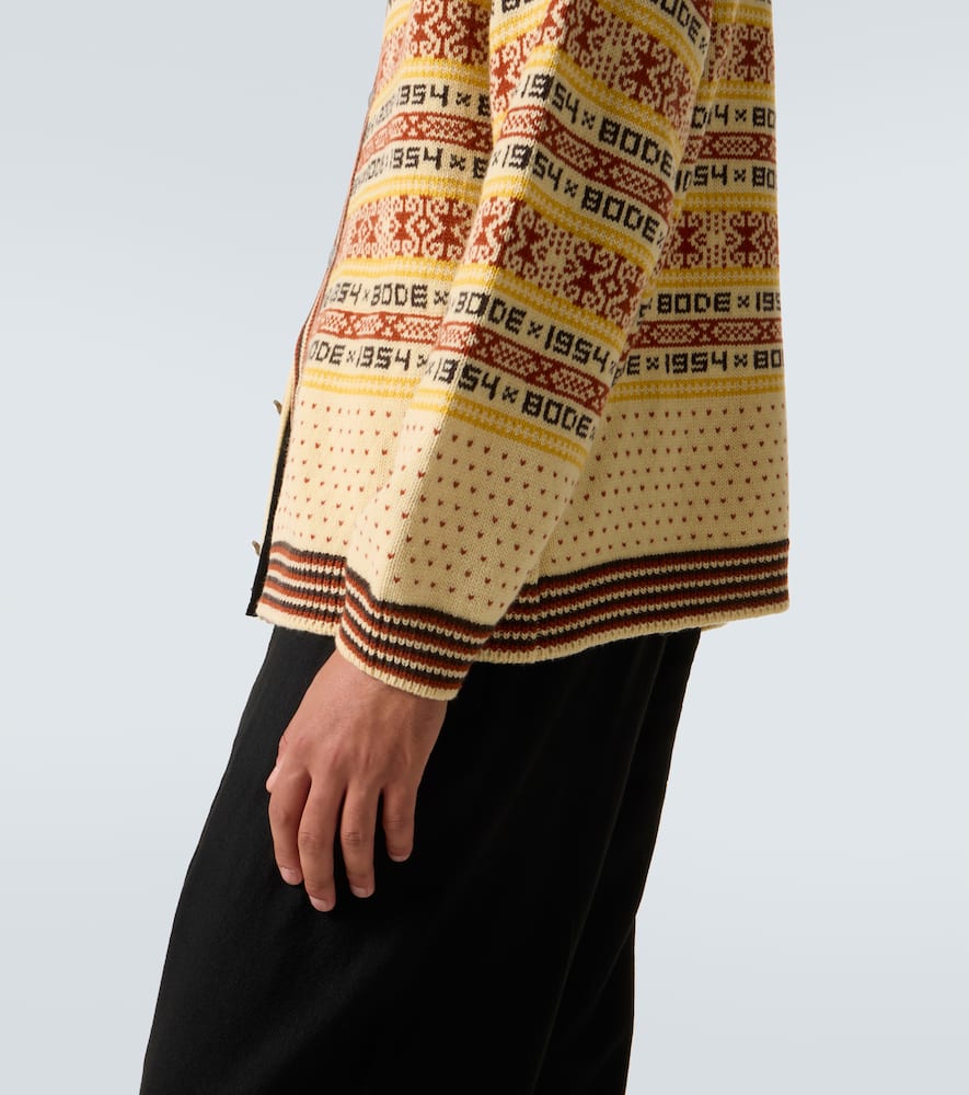 Bode Marzipan Fair Isle Wool Cardigan In Multi