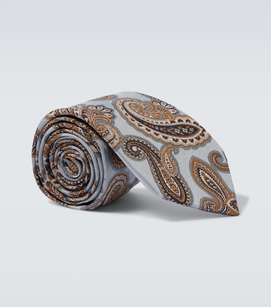 Paisley silk jacquard tie