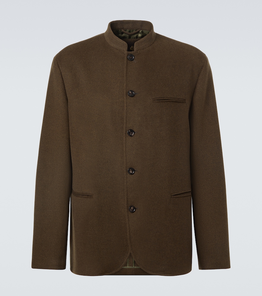 Loro Piana Cash Wish Single-breasted Wool Jacket In Brown