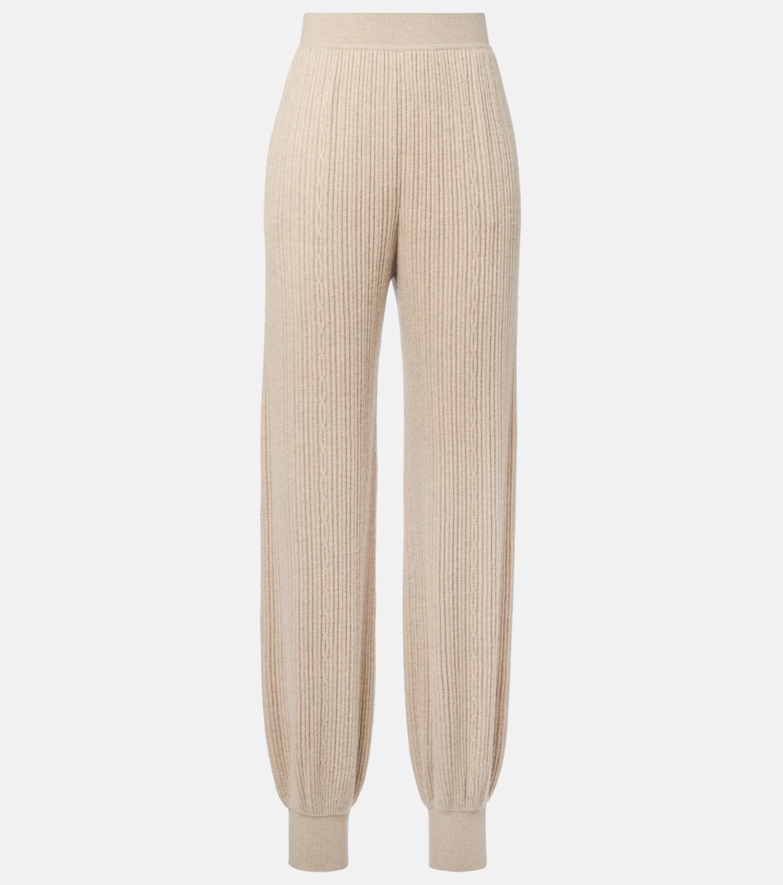 Plane Tree Ribbed-Knit Cashmere Sweatpants