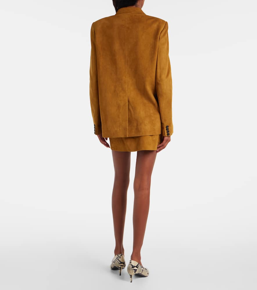 Khaite Saraphina Suede Jacket In Yellow