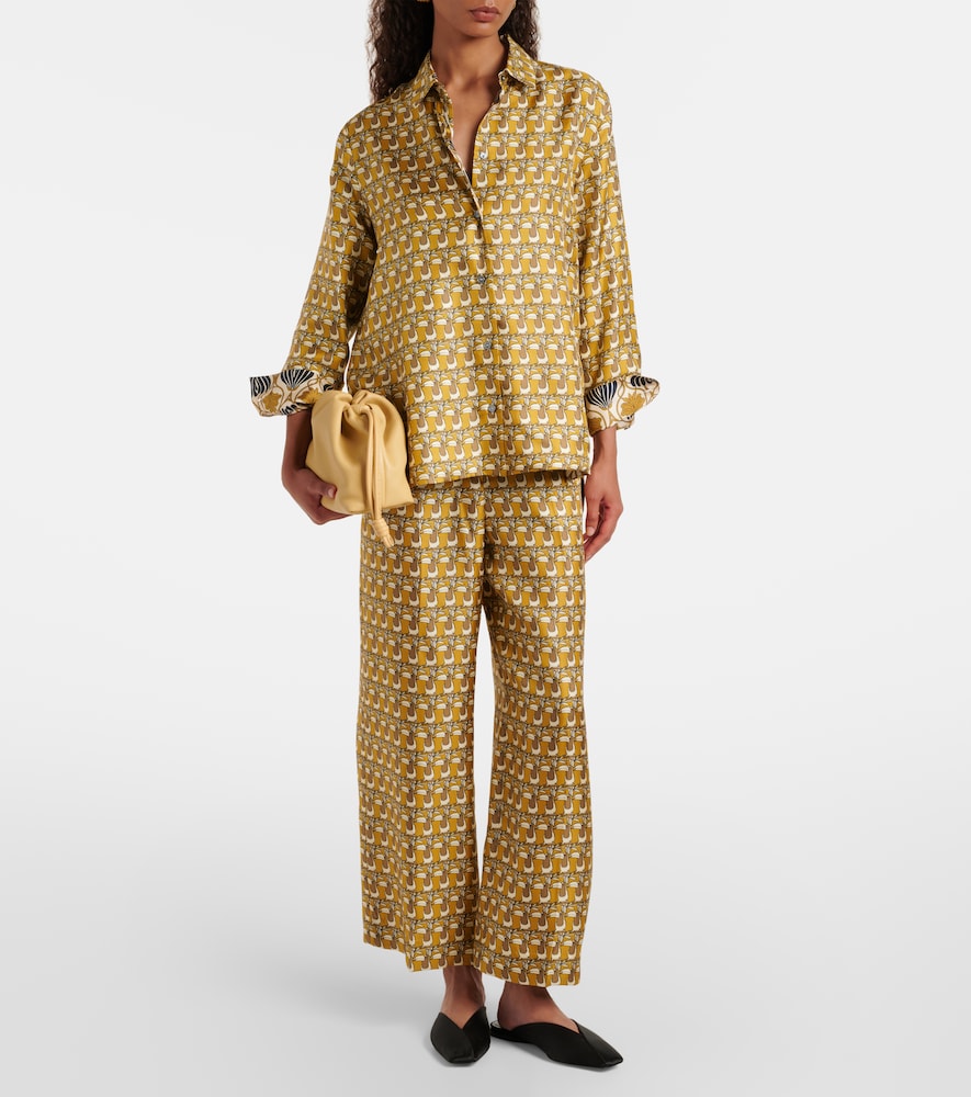  's Max Mara 's Max Mara Printed Reversible Silk Shirt 