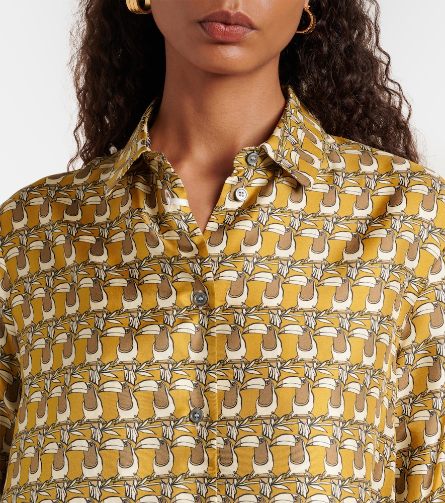  's Max Mara 's Max Mara Printed Reversible Silk Shirt 