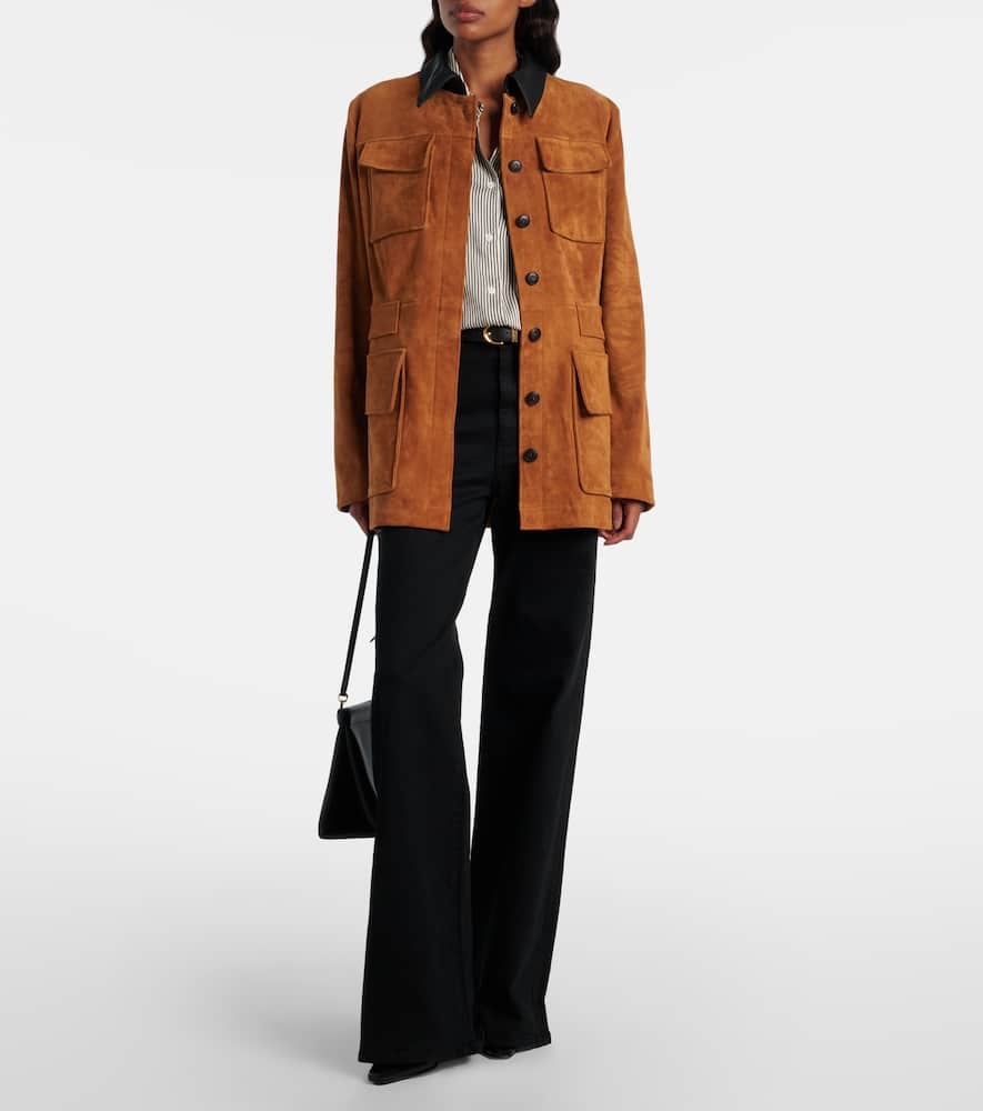 Stouls Leon Suede Jacket In Brown