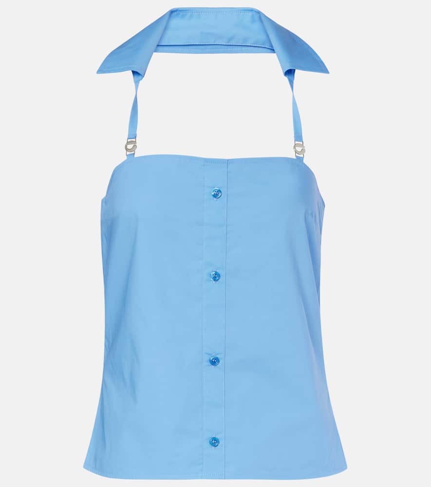 Halterneck cotton top