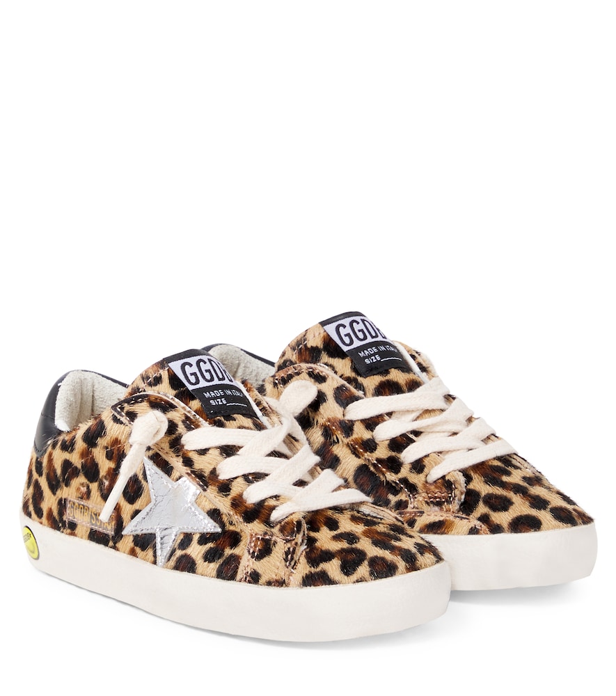 Golden Goose Kids Brown Super Star Leopard-Print Calf Hair Sneakers UK Size 12.5 - Mytheresa