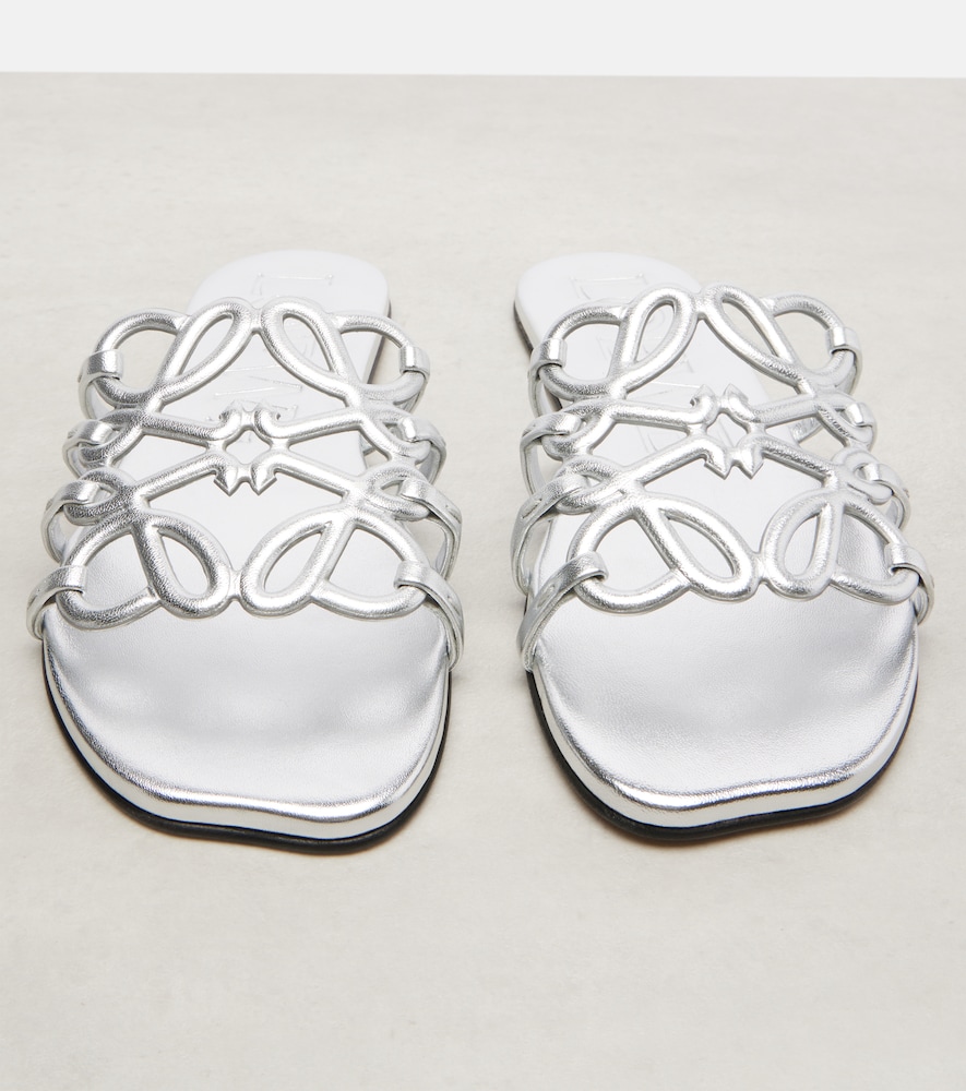  Loewe Loewe Petal Anagram Leather Slides 
